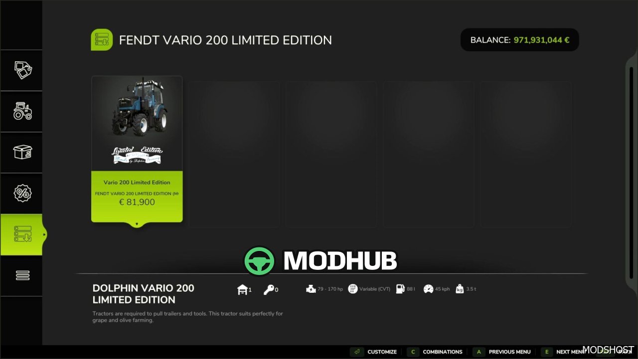 Vario 200 Limited Edition Tractor for Farming Simulator 25