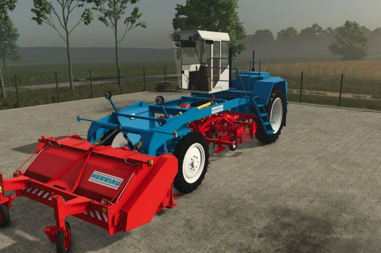 Zuckerrohrernter Herriau AM6 für Farming Simulator 25 — 2