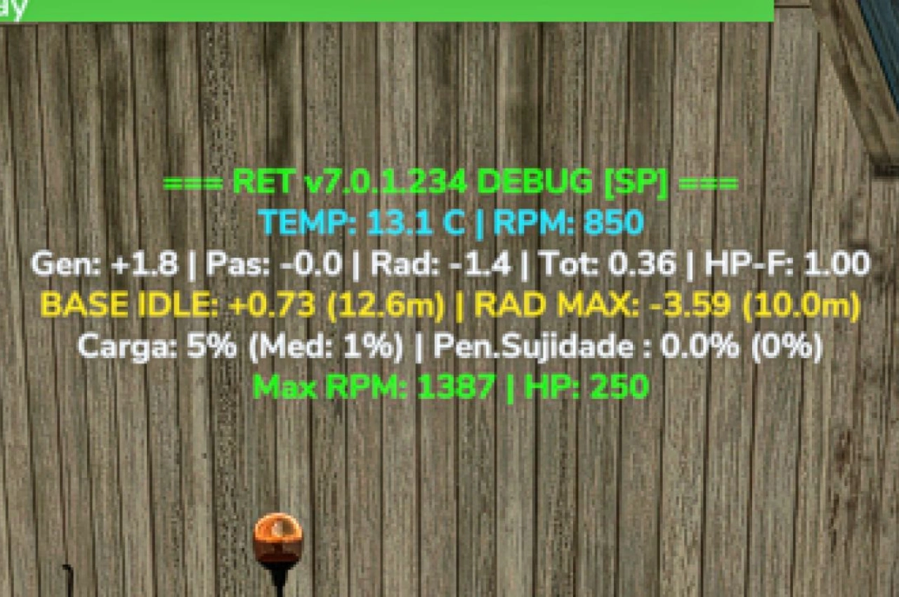 Мод Реалістична температура двигуна для Farming Simulator 25