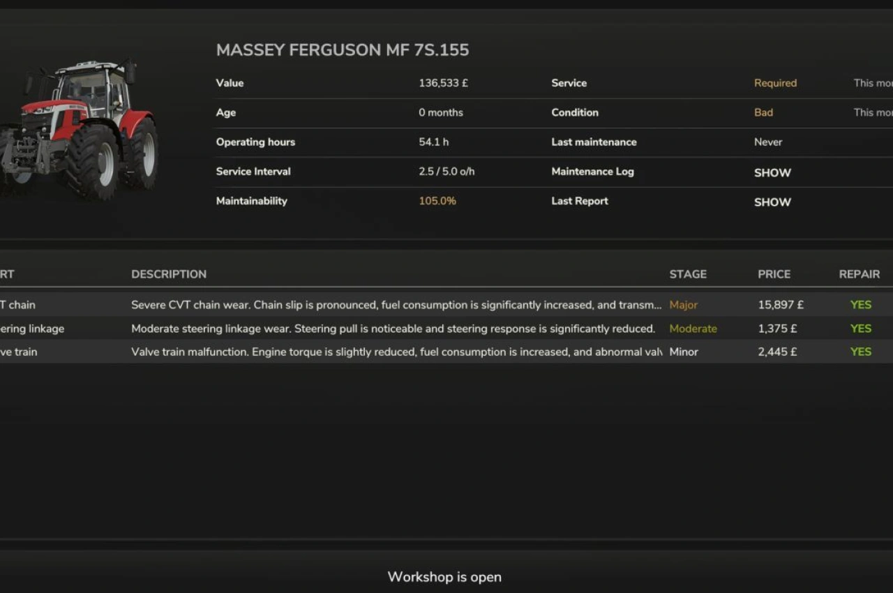 Система покращеного ушкодження для Farming Simulator 25