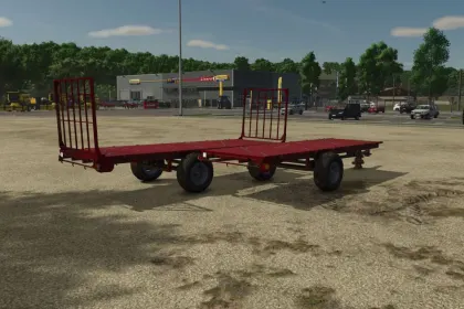 Legendärer Old Flatbed Trailer — Aktualisierter Plattformanhänger mit Beleuchtung und Futteroption
