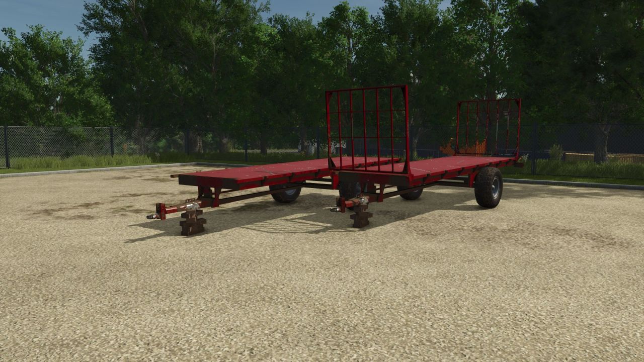 Legendärer Old Flatbed Trailer — Aktualisierter Plattformanhänger mit Beleuchtung und Futteroption