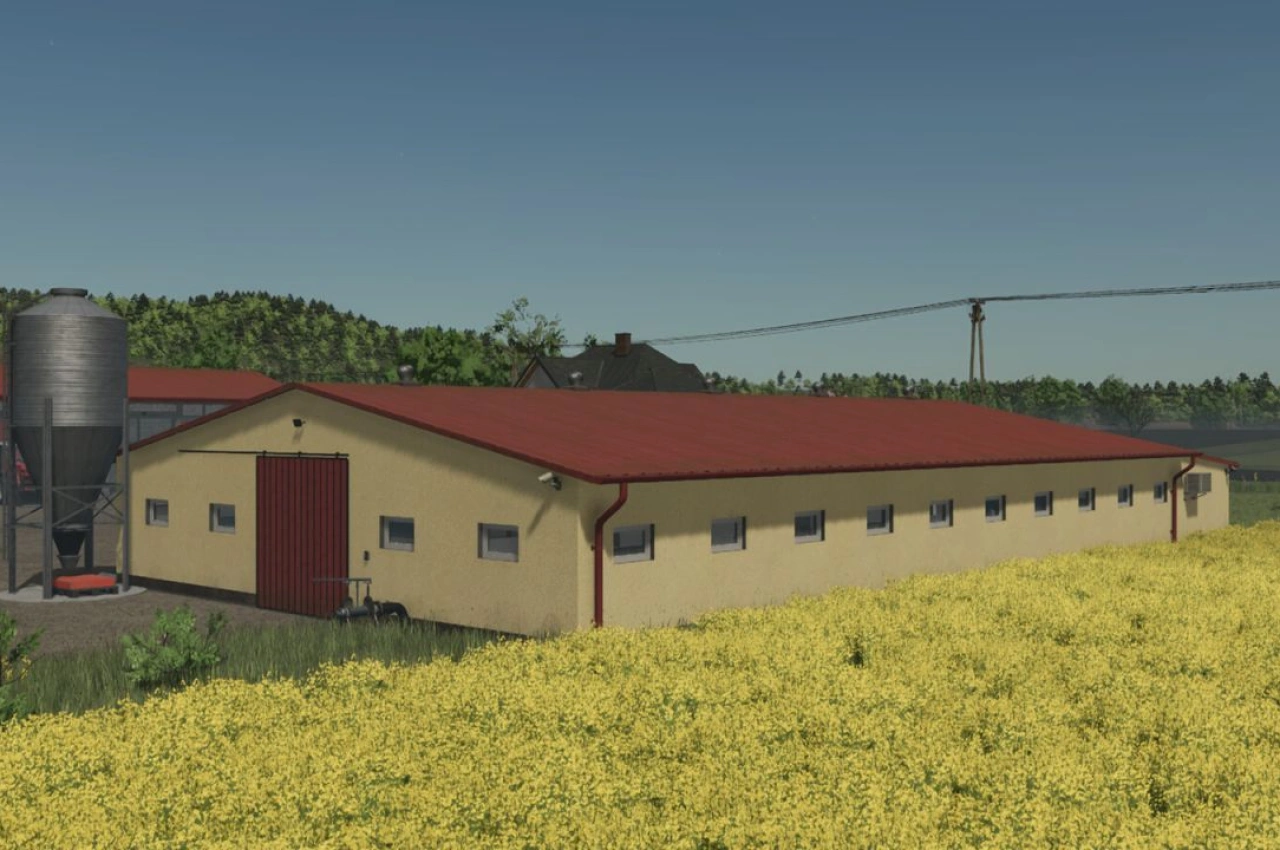 Свинарник сучасного європейського стилю для Farming Simulator 25