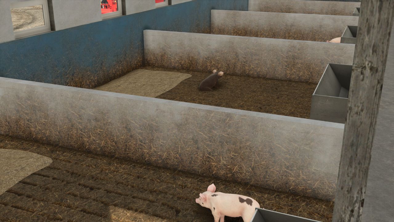 Свинарник сучасного європейського стилю для Farming Simulator 25