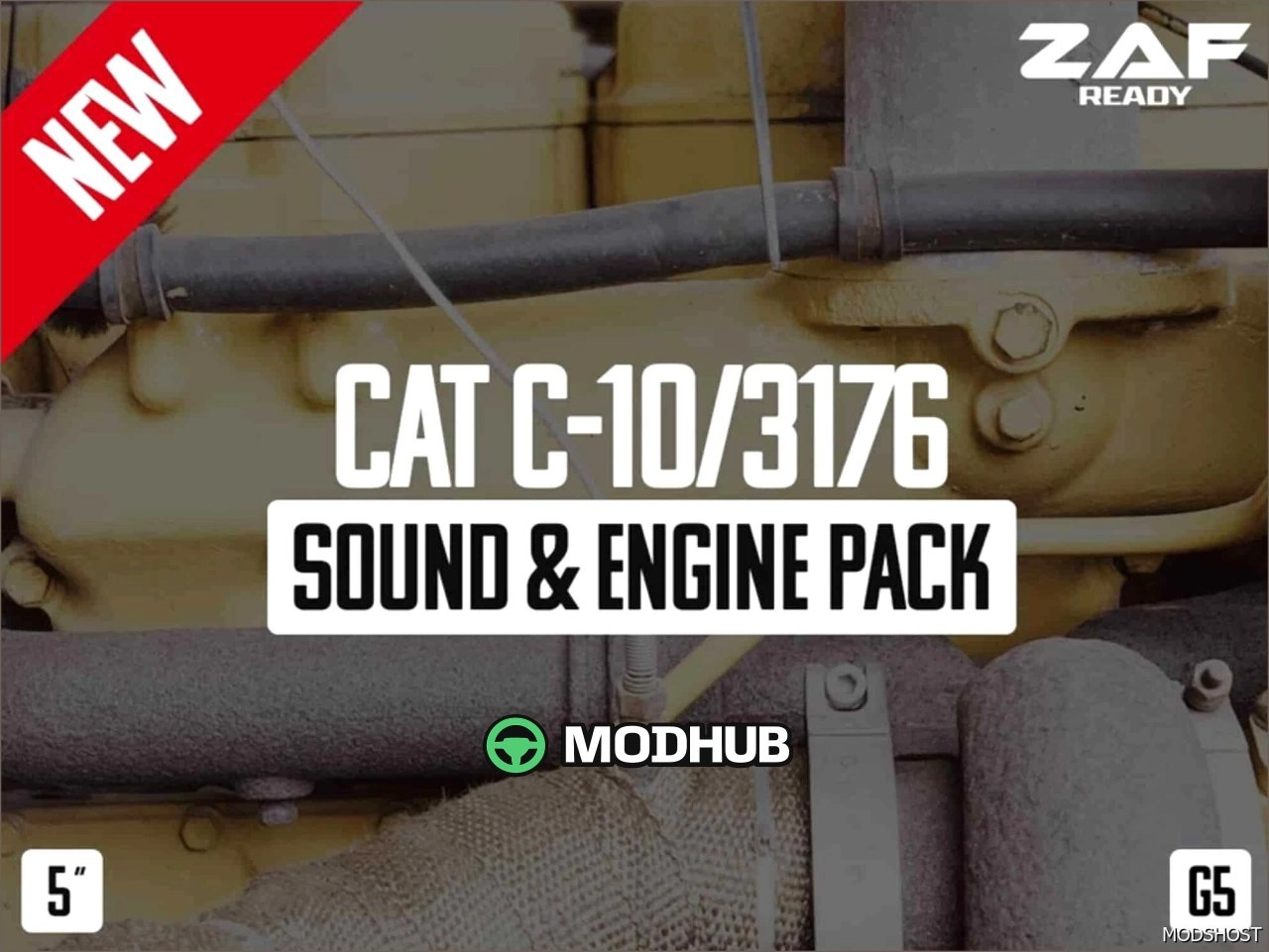 Звуковий та двигунний пакет CAT C 10/3176 для American Truck Simulator