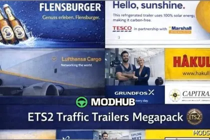 Pakiet Mega Przyczep Traffic do Euro Truck Simulator 2