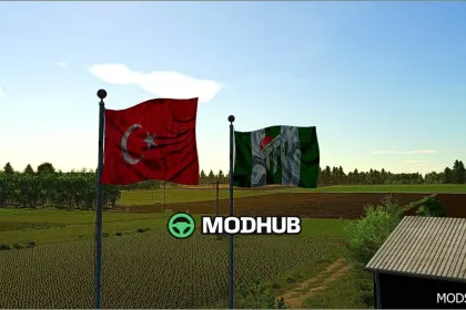 Dekoration Türkei Flagge für Farming Simulator 25