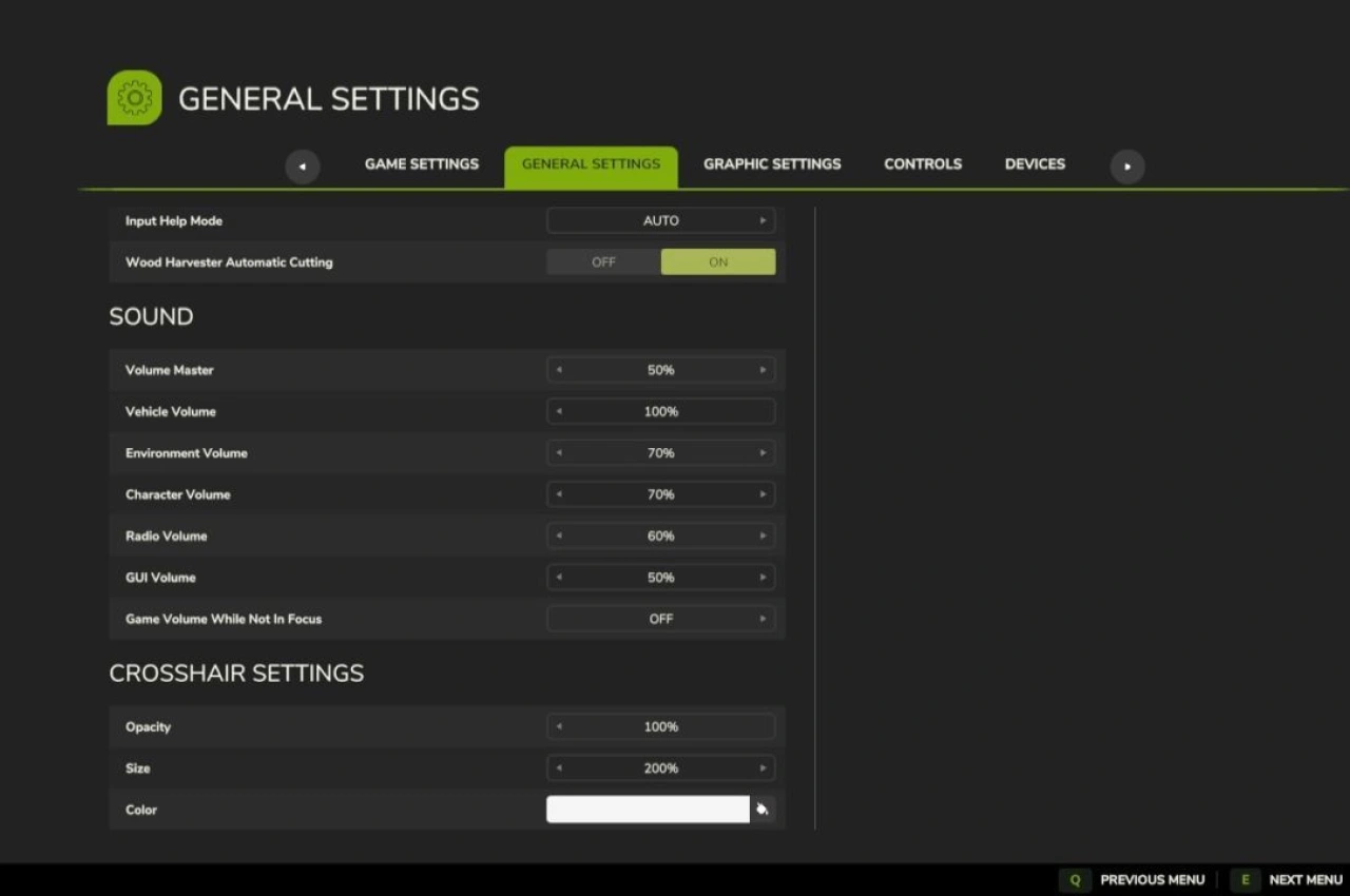Налаштування прицілу для Farming Simulator 25