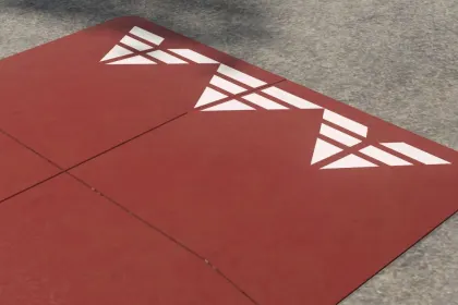 Realistisches Berlin Cushion (Prefab) — Städtischer Liegender Polizist für Farming Simulator 25 — 3