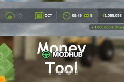 Mod na narzędzia rozgrywki Money Tool dla Farming Simulator 25