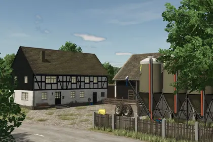 Автентичний Будинок Old Timberframe House (1890–1910) для Реалістичної Ферми у FS25 — 1