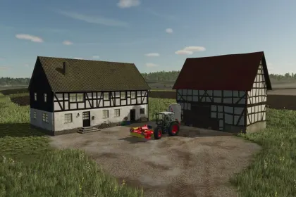 Автентичний Будинок Old Timberframe House (1890–1910) для Реалістичної Ферми у FS25 — 2