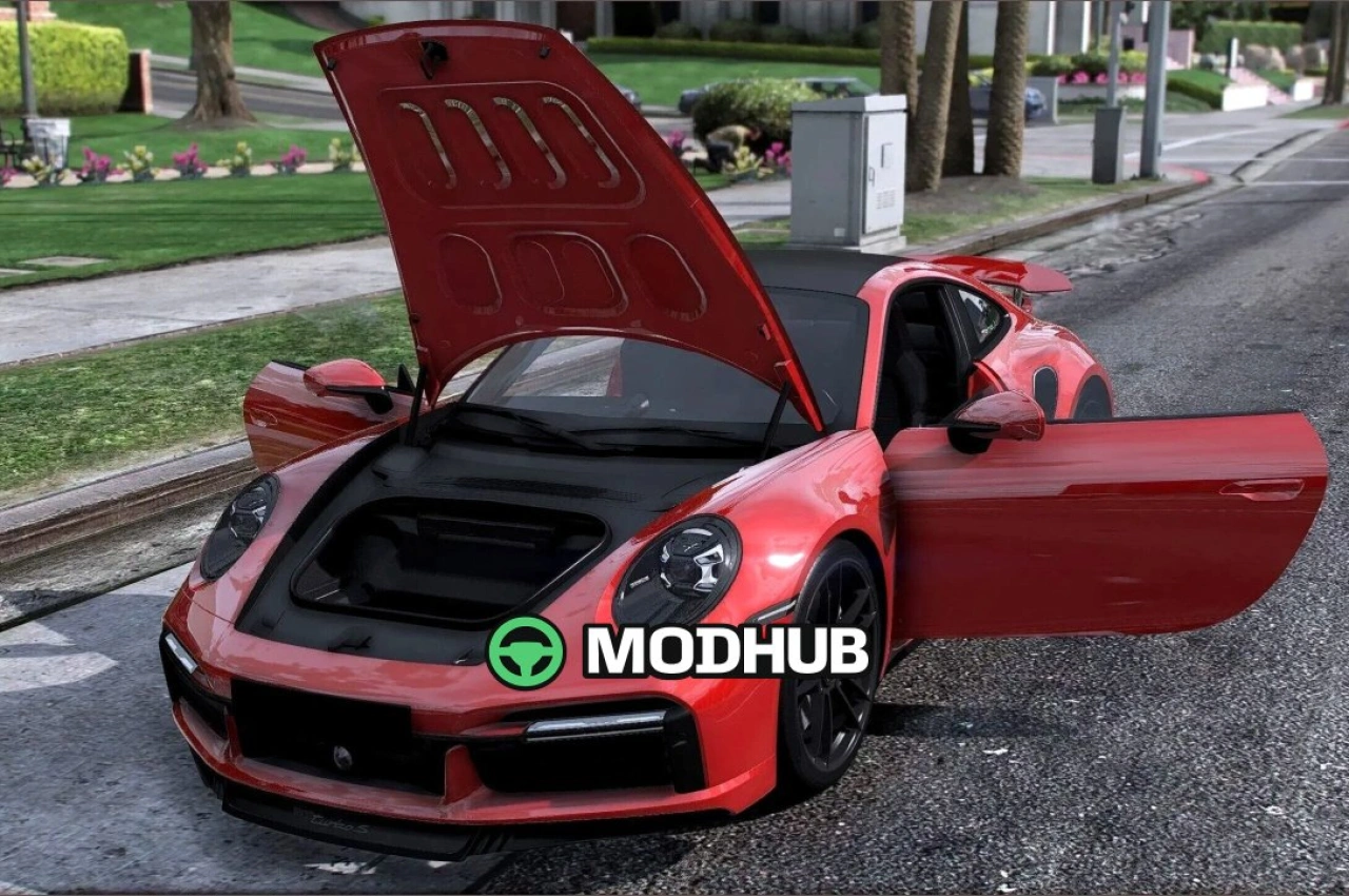 Автомобіль Porsche 911 Turbo S Red Scorpion 2021 для GTA 5