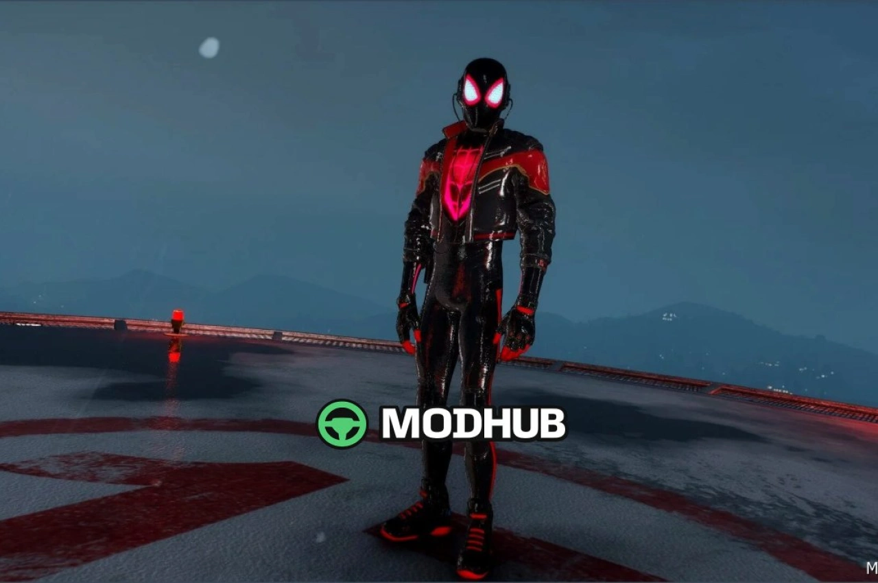 Мод персонажа Спайдермен Майлз 2020 для GTA 5