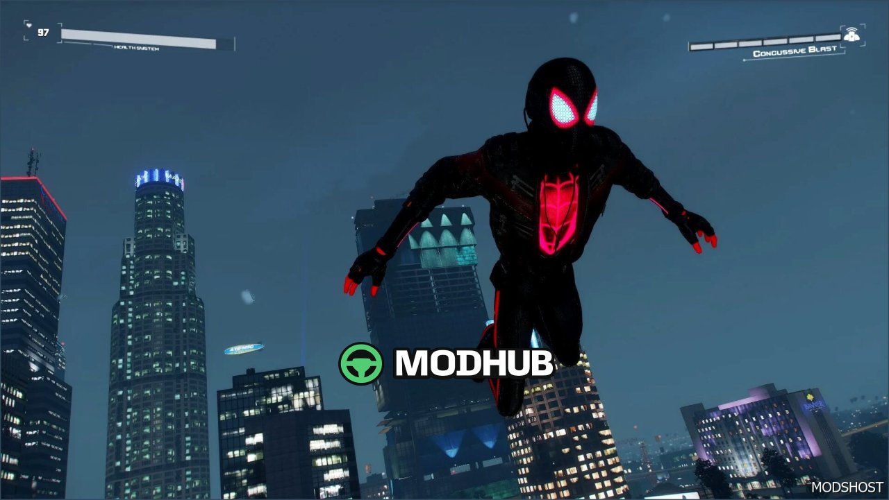 Мод персонажа Спайдермен Майлз 2020 для GTA 5
