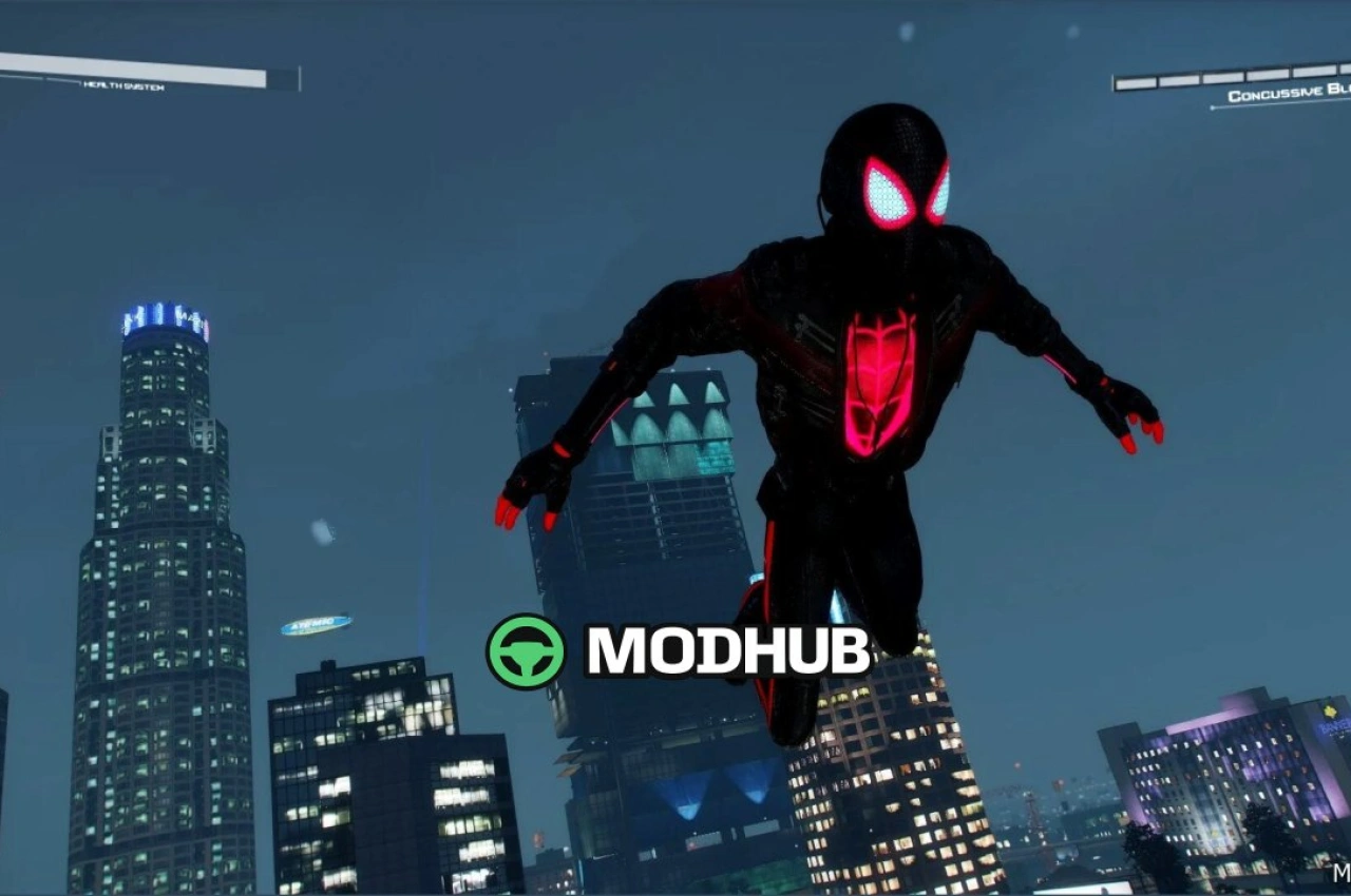 Мод персонажа Спайдермен Майлз 2020 для GTA 5