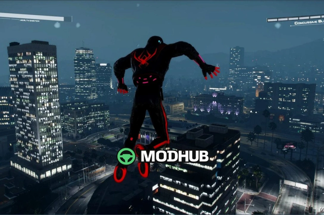 Мод персонажа Спайдермен Майлз 2020 для GTA 5