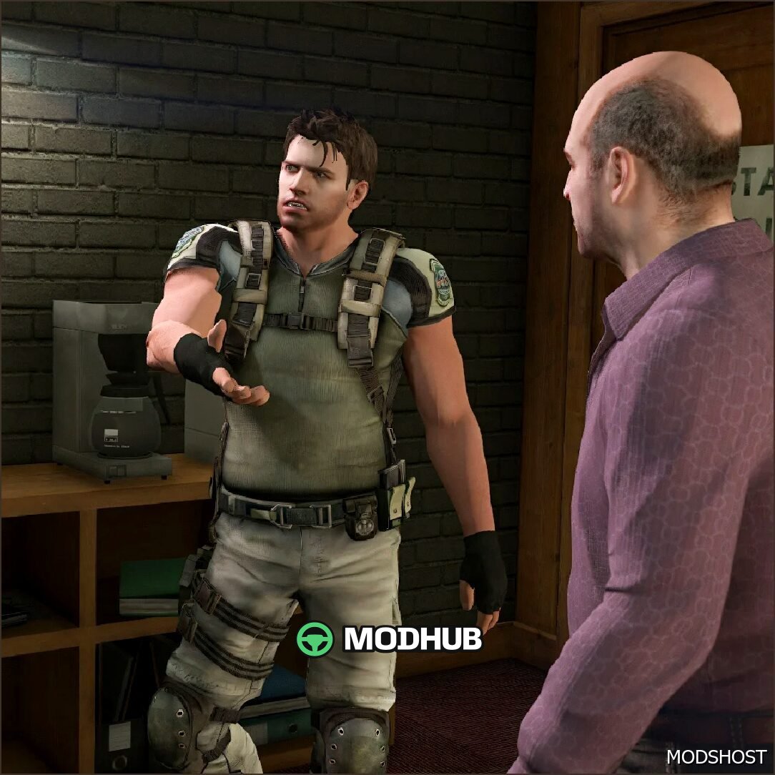 Мод заміни персонажа Chris Redfield для GTA 5