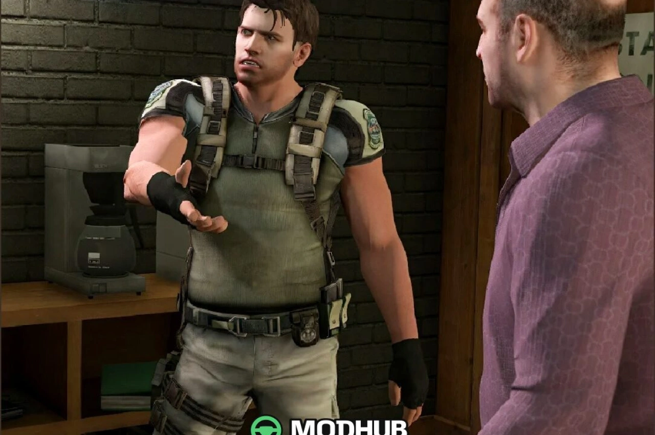 Мод заміни персонажа Chris Redfield для GTA 5