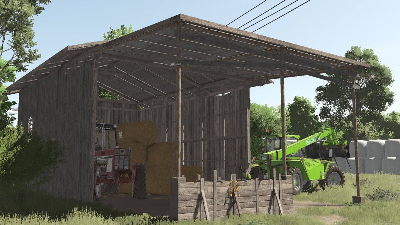 Практичний Bale Shed — Зручний Навіс для Зберігання Тюків у Farming Simulator 25