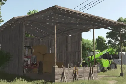 Практичний Bale Shed — Зручний Навіс для Зберігання Тюків у Farming Simulator 25 — 2