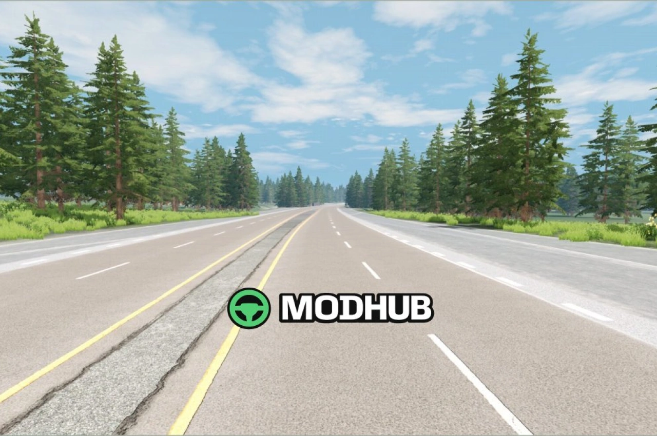 Карта American Road Refresh V1.2 для BeamNG.drive