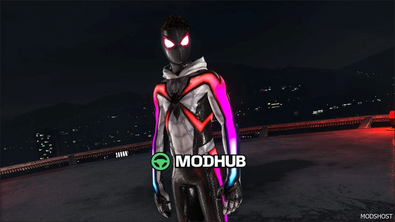 Мод персонажа Спайдермен Майлз Еволюція для GTA 5