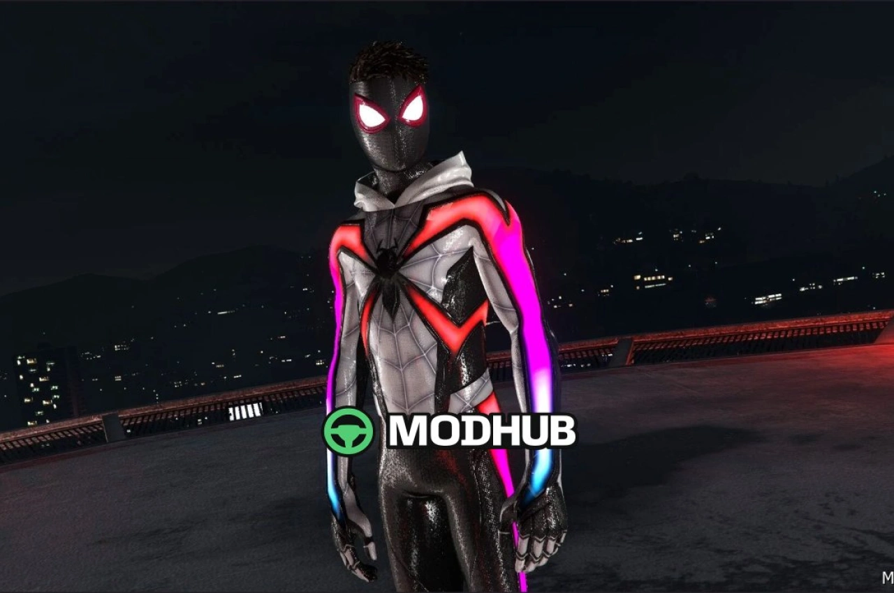 Мод персонажа Спайдермен Майлз Еволюція для GTA 5