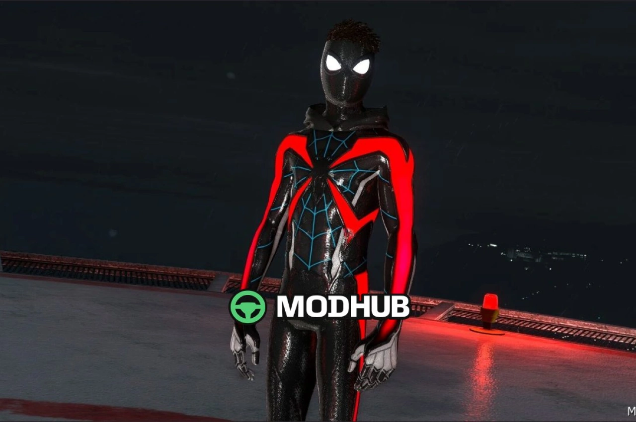 Мод персонажа Спайдермен Майлз Еволюція для GTA 5