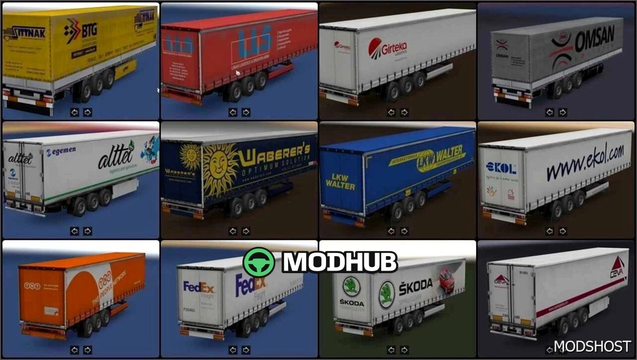 Пакет причепів Sisls 1.58 для Euro Truck Simulator 2