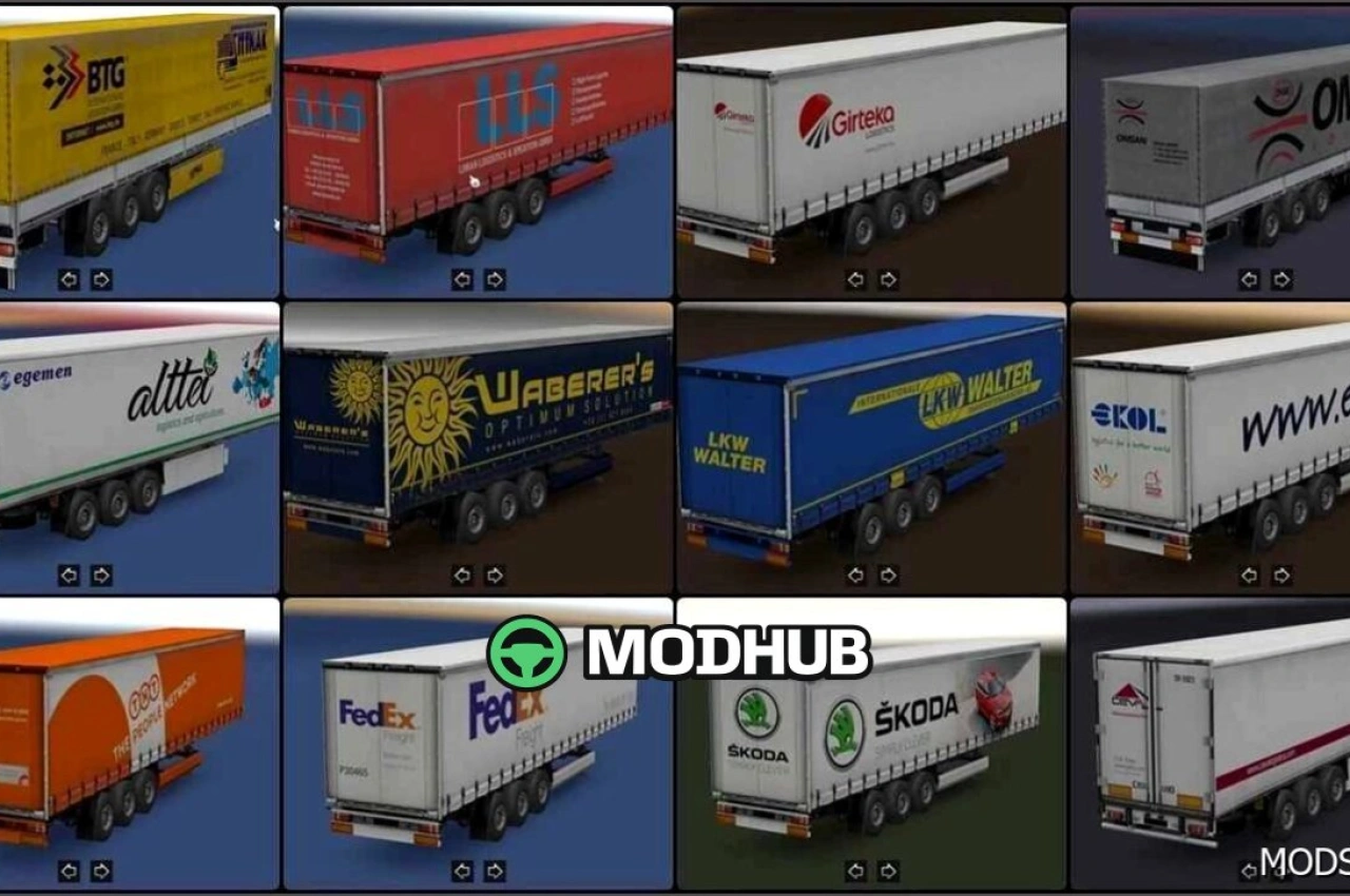 Пакет причепів Sisls 1.58 для Euro Truck Simulator 2