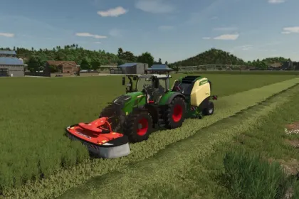 Ефективний AI Baler для FS25 — Автоматичне Вмикання Прес-підбирача з Помічником — 2