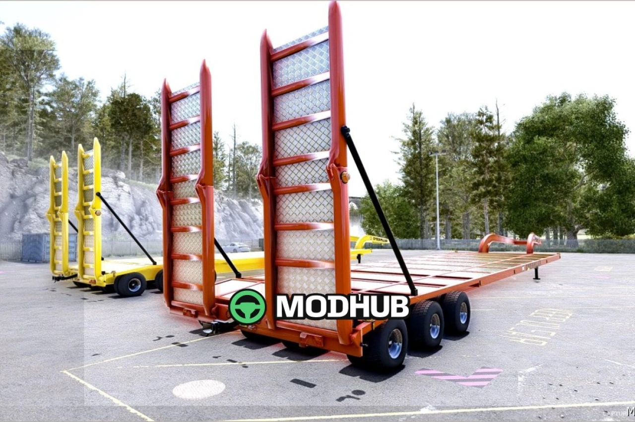 Причеп Cat Lowboy для Farming Simulator 25