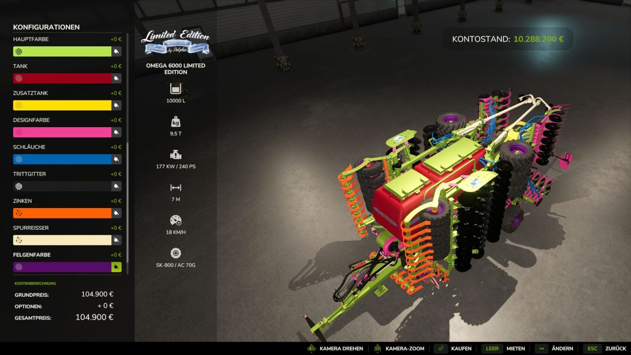 Siewnik Bednar Omega 6000 Limited Edition do Farming Simulator 25