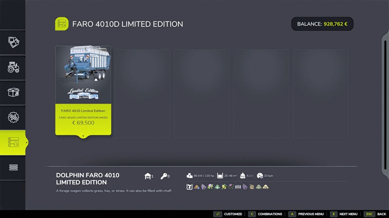 Tractor FARO 4010 Limited Edition for Farming Simulator 25