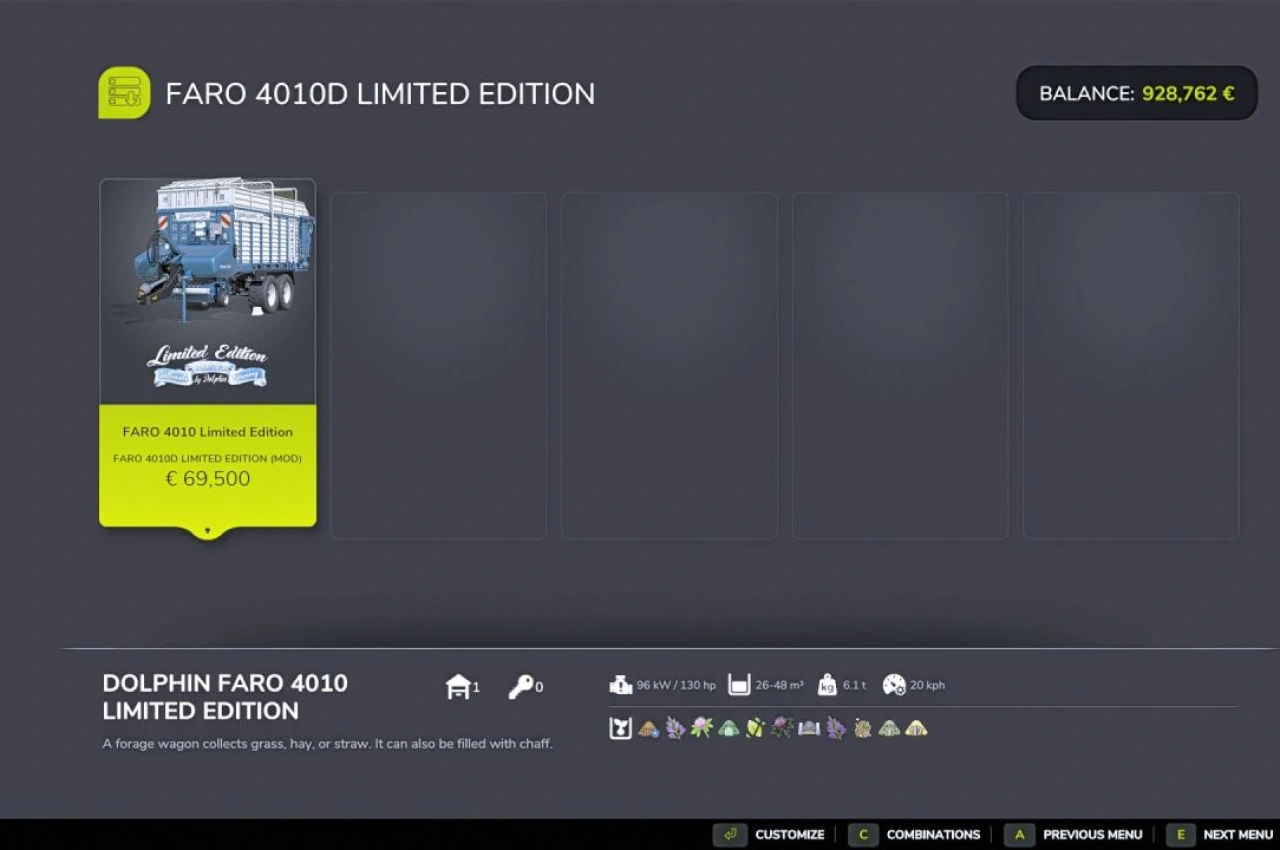 Трактор FARO 4010 Limited Edition для Farming Simulator 25