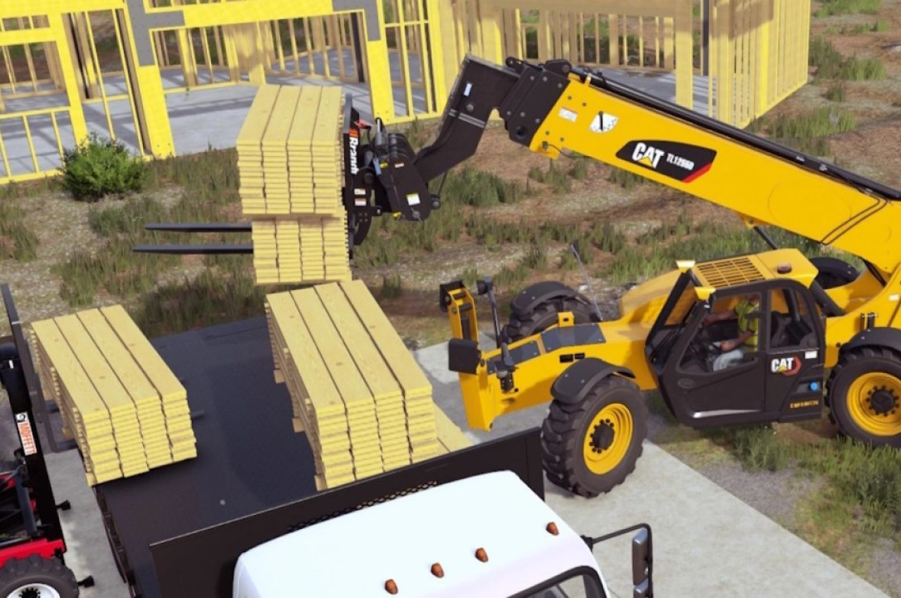 Телескопічний навантажувач Cat 1255D для Farming Simulator 25