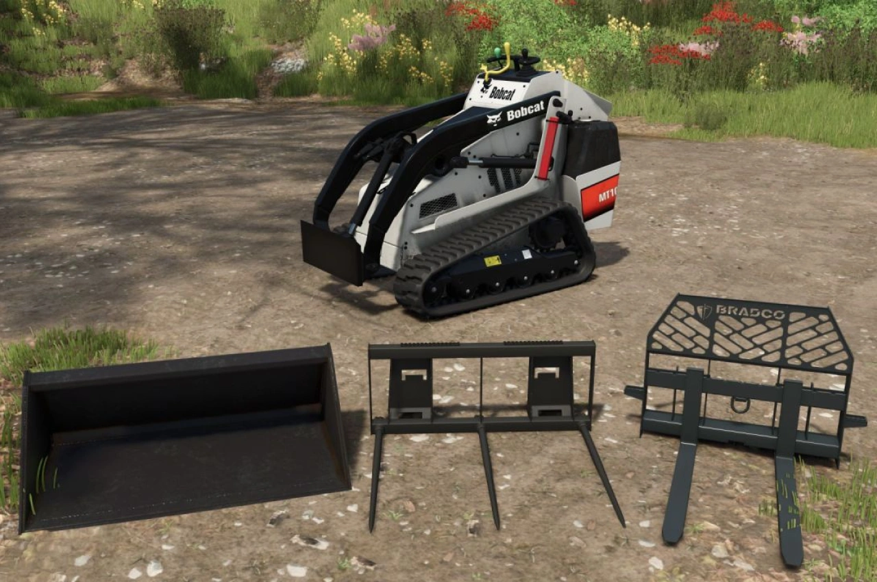 Компактний навантажувач Bobcat MT100 для Farming Simulator 25
