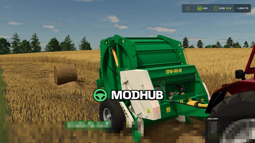 Мод на тюковий прес-підбирач PRF 145M для Фермер Симулятор 25