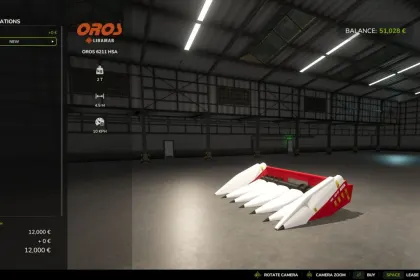Mähdrescher Oros 6211 HSA für Farming Simulator 25