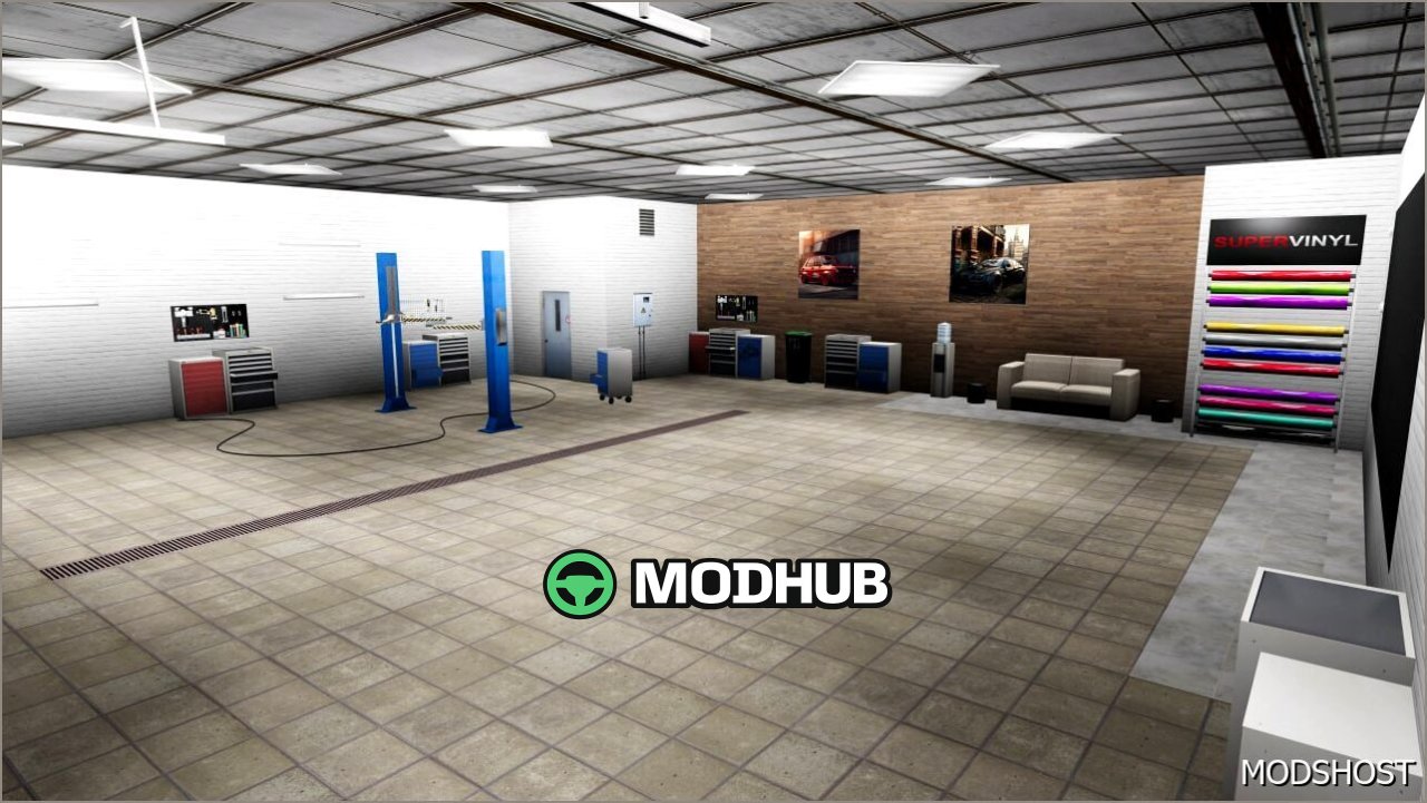 Карта Шоурум Гараж 0.38 для BeamNG.drive