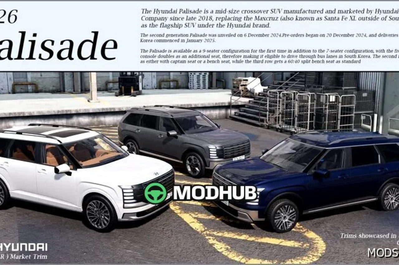 Автомобіль Hyundai Palisade 2026 для BeamNG.drive — 2