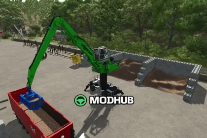Мод на Потужний Sennebogen 835G Hybrid для FS25 — Новий гібридний перевантажувач