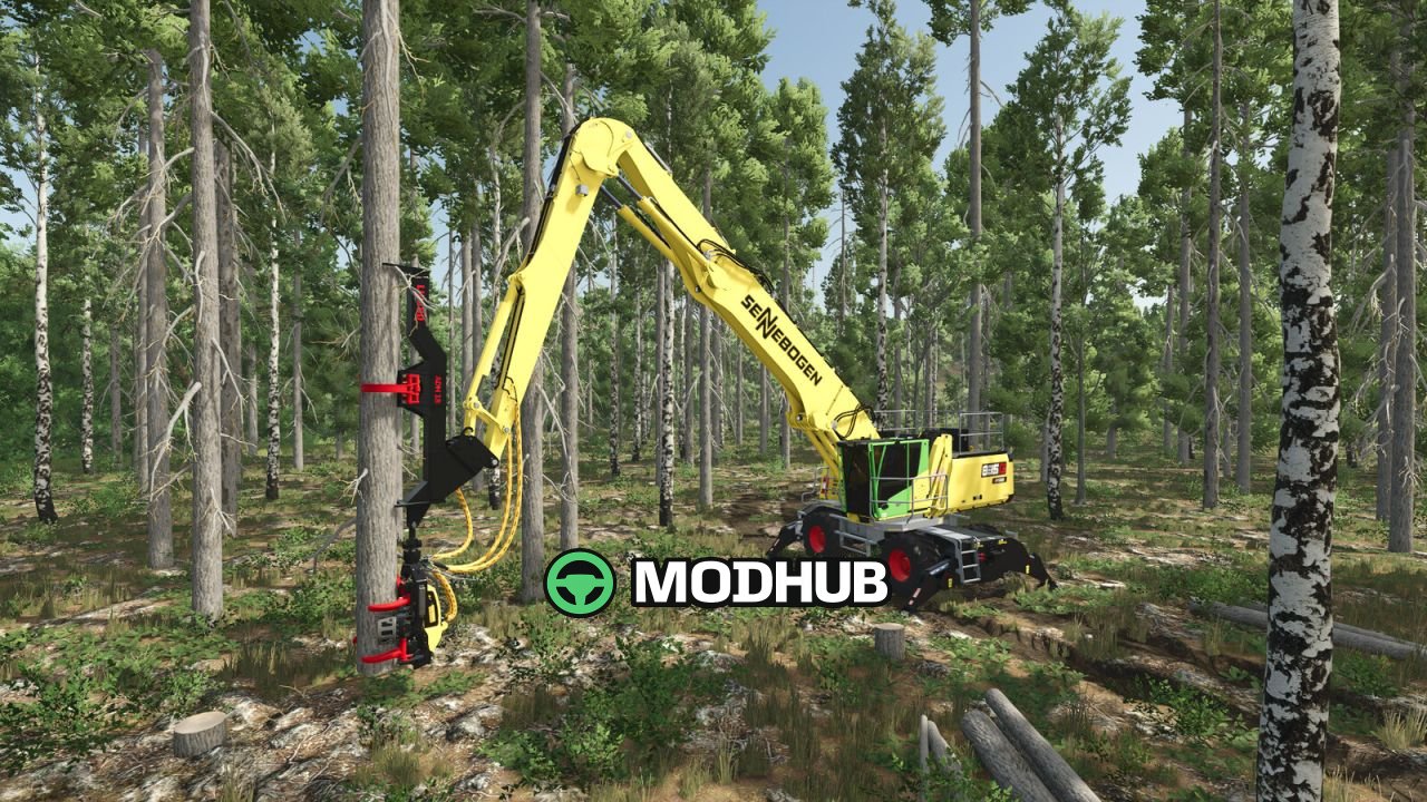 Мод на Потужний Sennebogen 835G Hybrid для FS25 — Новий гібридний перевантажувач