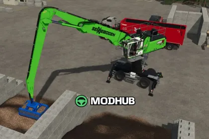 Mod für leistungsstarken Sennebogen 835G Hybrid für FS25 - Neuer Hybrid-Umladegerät