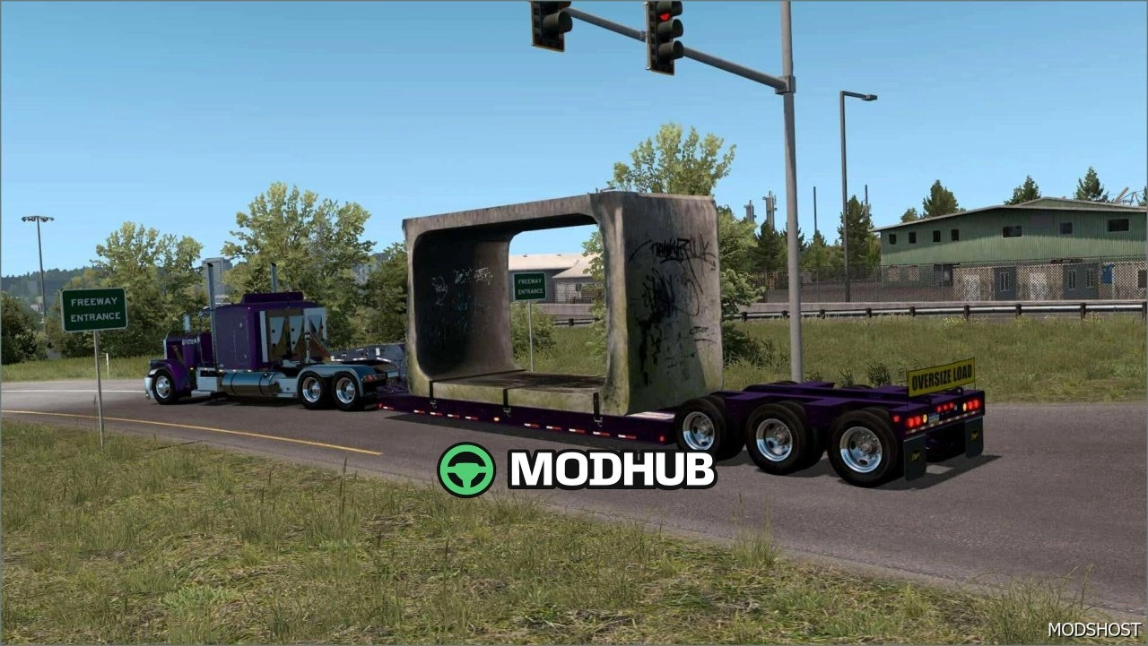 Причеп Etnyre Black Hawk Lowboy Ownable V4.3 для American Truck Simulator