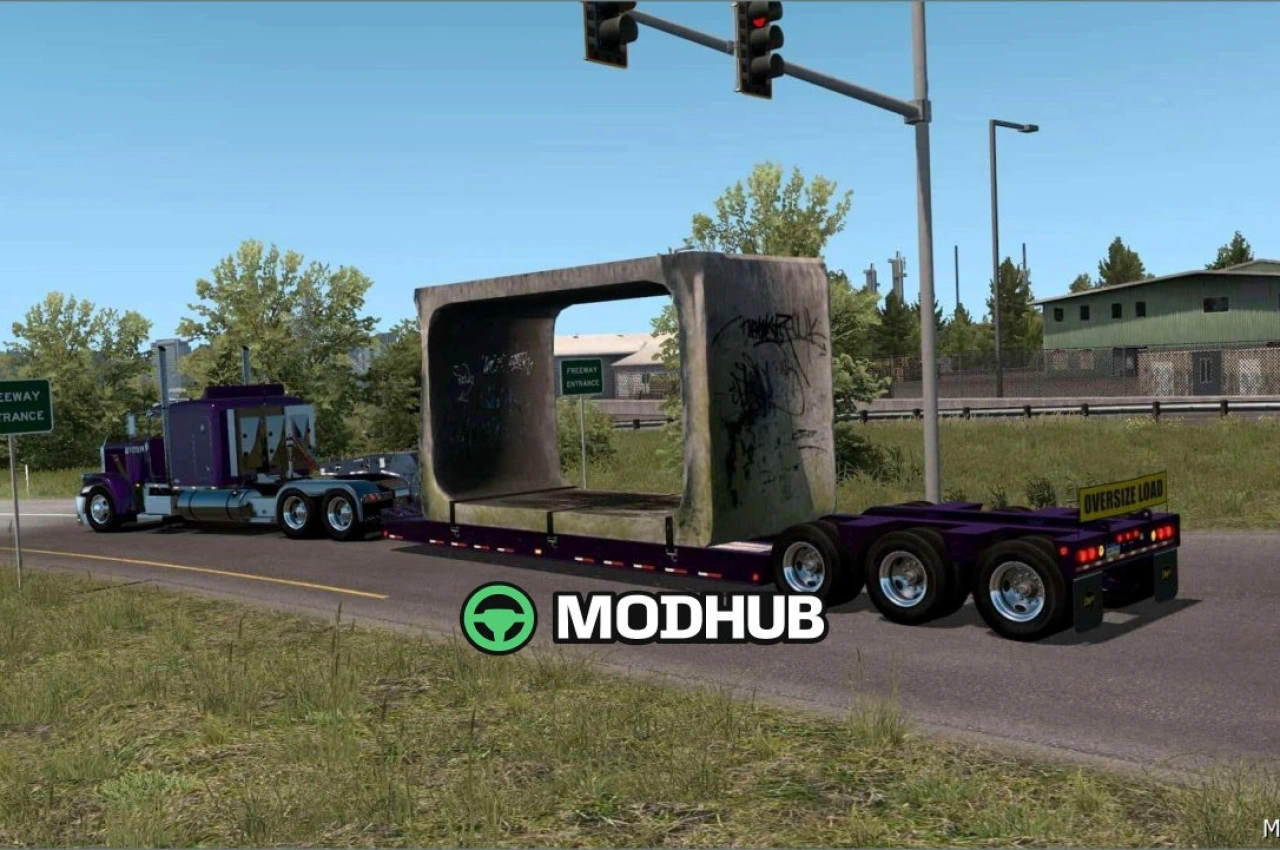 Причеп Etnyre Black Hawk Lowboy Ownable V4.3 для American Truck Simulator — 1