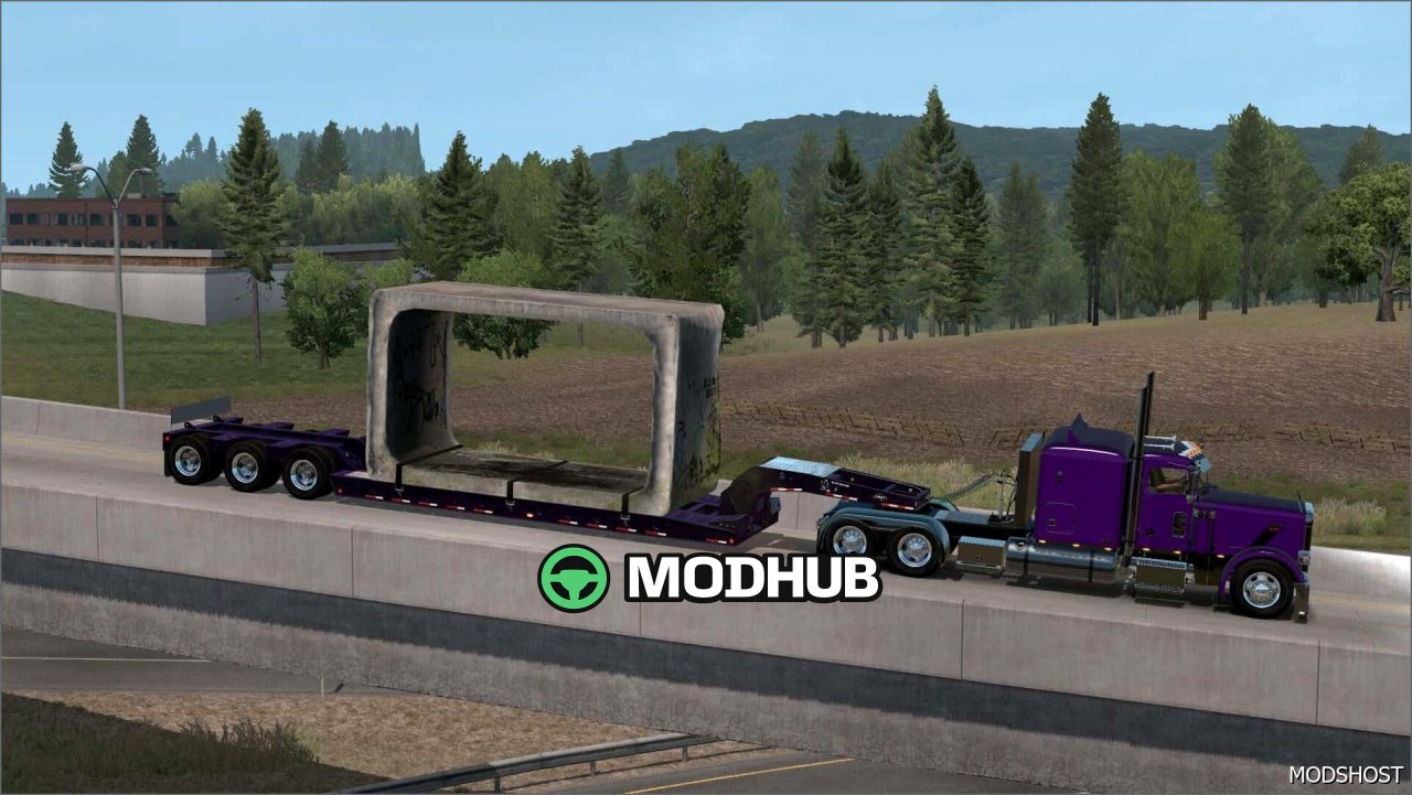 Причеп Etnyre Black Hawk Lowboy Ownable V4.3 для American Truck Simulator