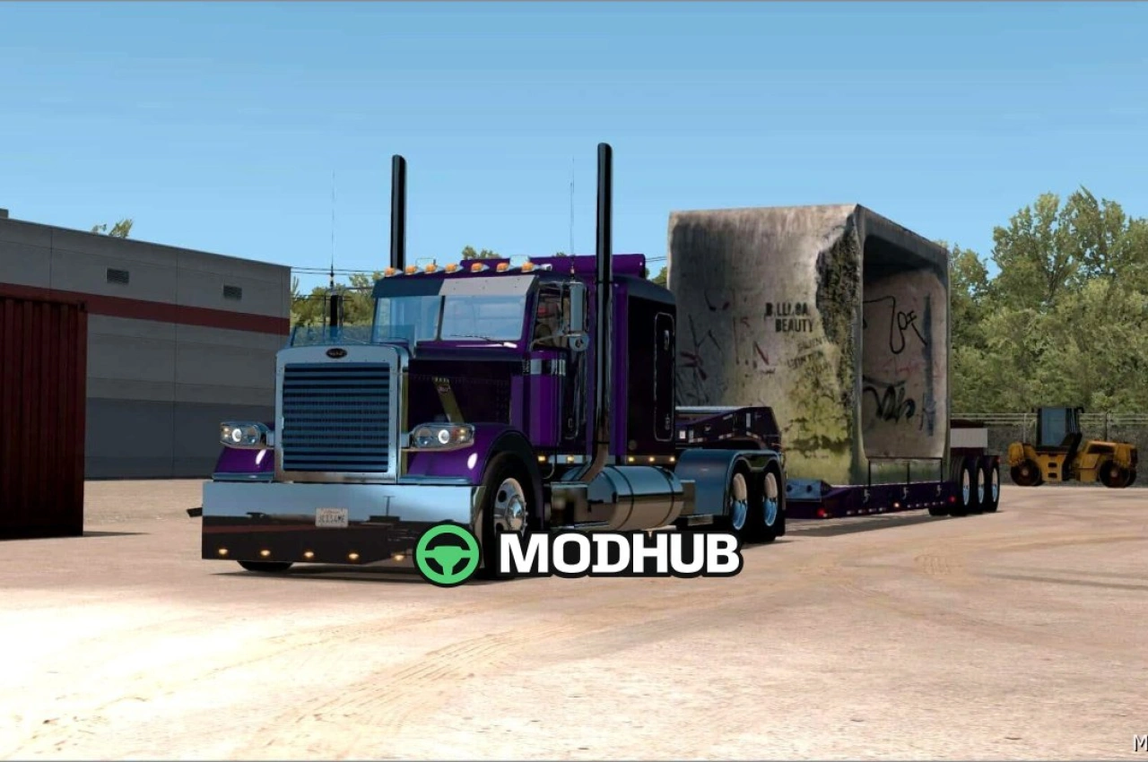 Причеп Etnyre Black Hawk Lowboy Ownable V4.3 для American Truck Simulator — 3