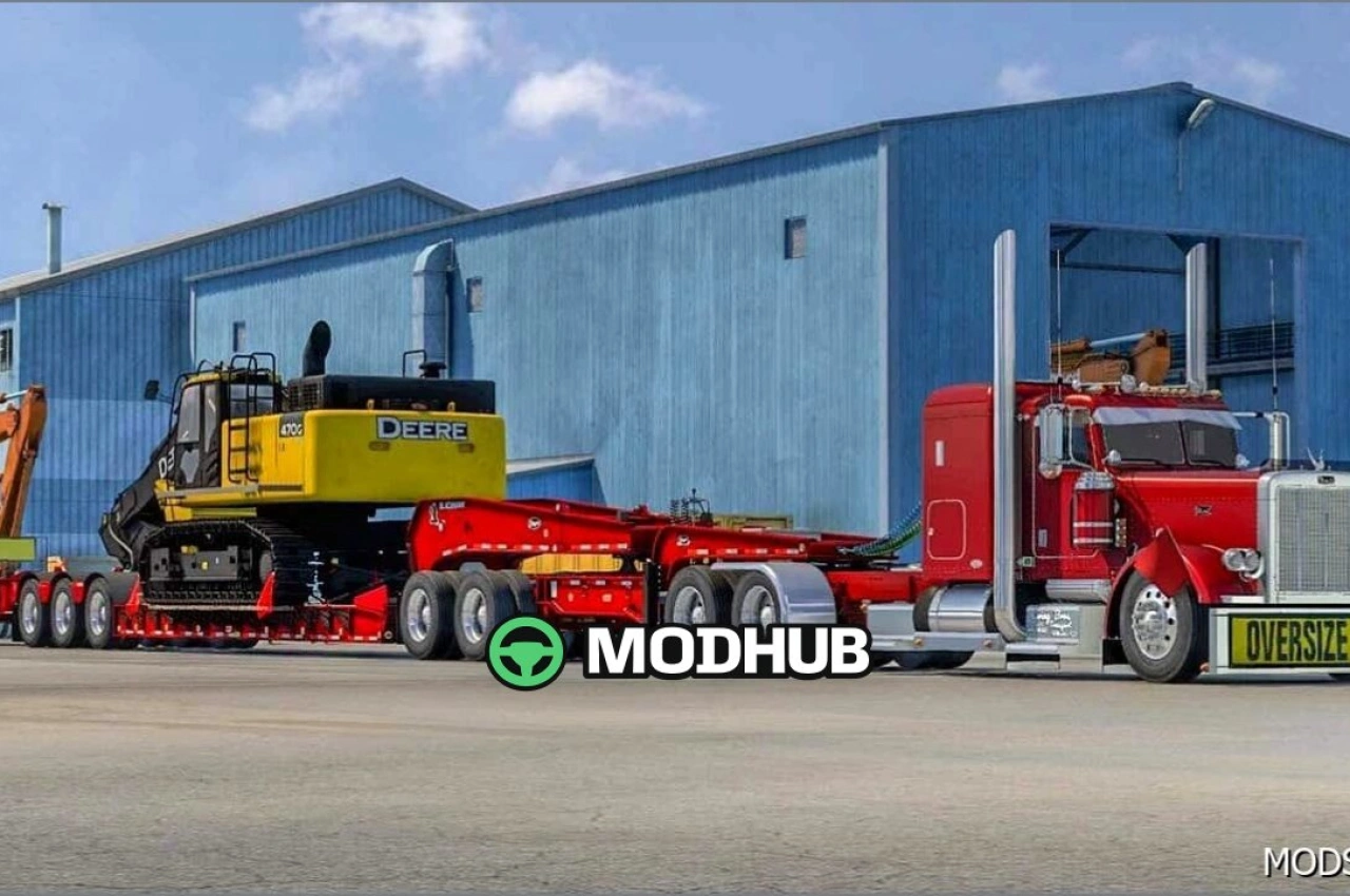 Причеп Etnyre Black Hawk Lowboy Ownable V4.3 для American Truck Simulator — 4